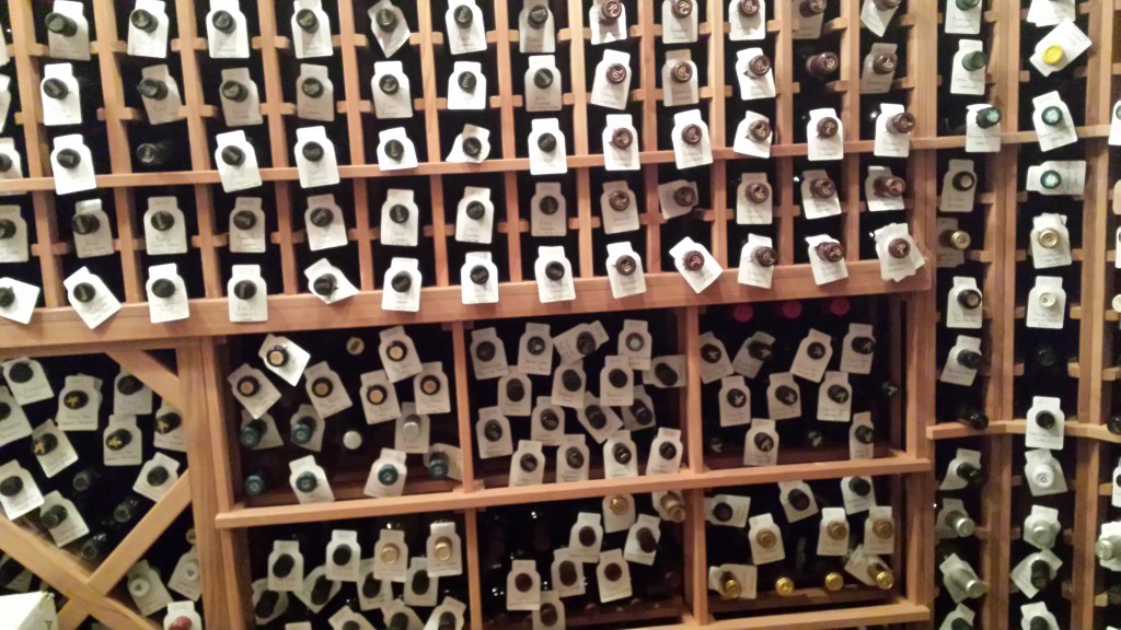 A well organized cellar makes wine easy to find.